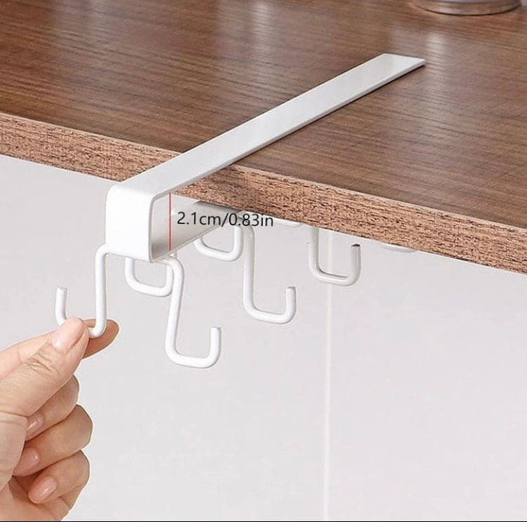 Clever Metal Hook Rack, Multi Hooks Mug Hook Rack Space Saving Quality Cabinet Hook Multifunctional Storage Holder Hanging Cup Holder Kitchen Organizer, Multifunctional Stuck Board Organizer, Under Cabinet Closet Hook Rack Clever Metal Hook Rack, Multi Hooks Mug Hook Rack Space Saving Quality Cabinet Hook Multifunctional Storage Holder Hanging Cup Holder Kitchen Organizer, Multifunctional Stuck Board Organizer, Under Cabinet Closet Hook Rack